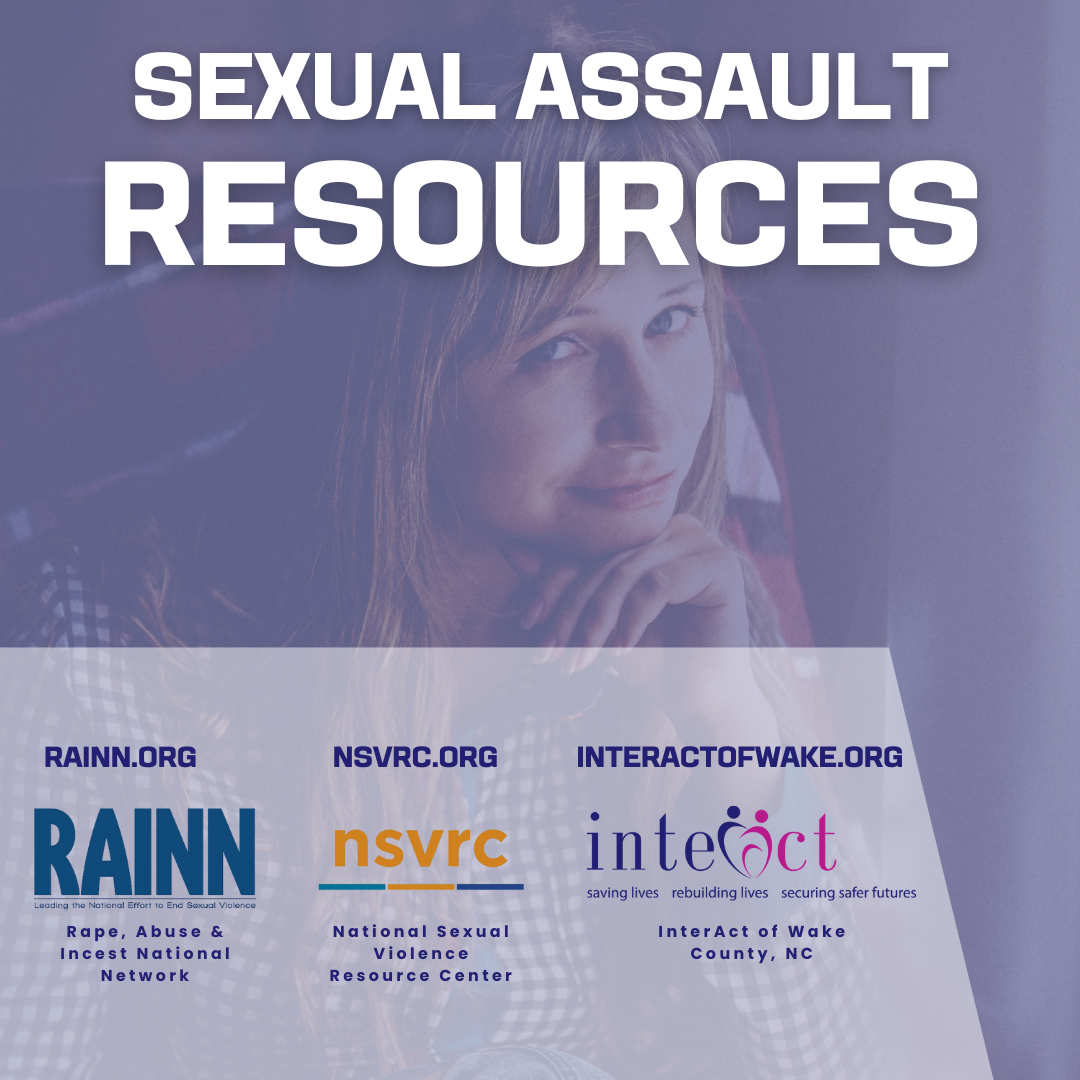 sexual assault resources. RAINN, NSVRC, InterAct.