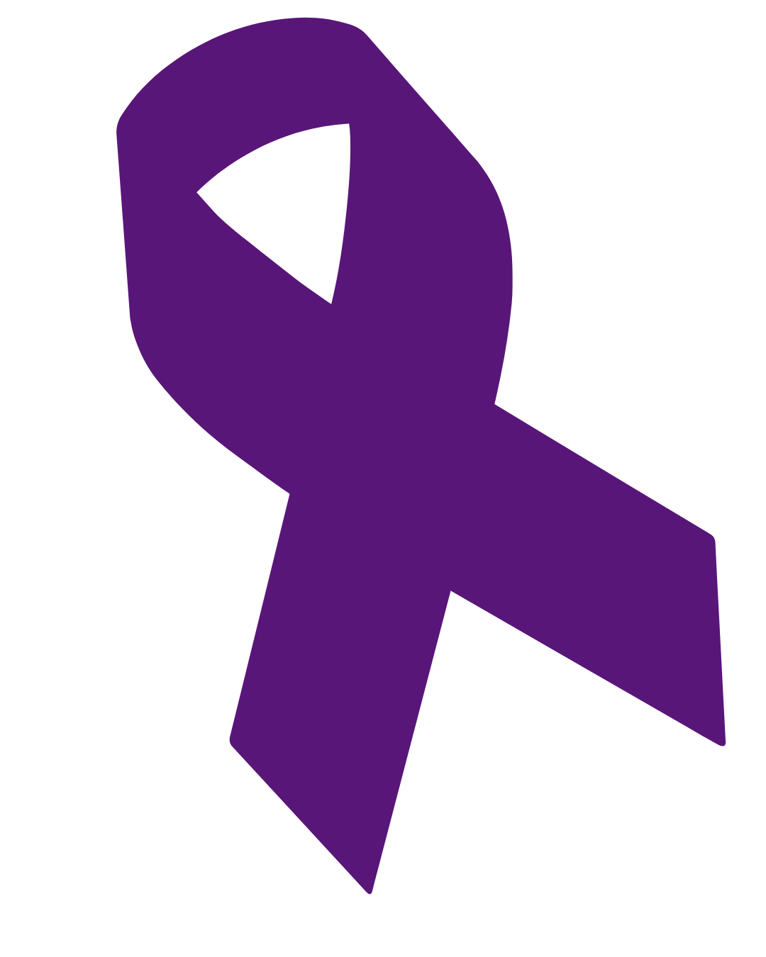 Purple ribbon for Domestic Violence Awareness Month InterAct